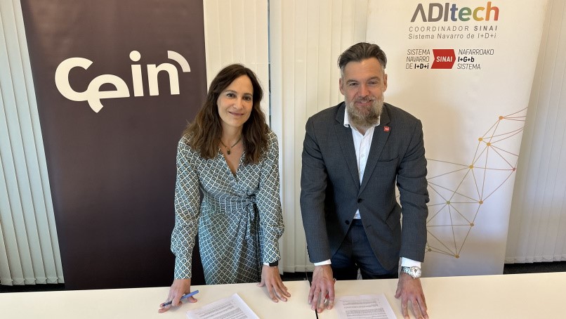 CEIN y ADItech firman un convenio para acercar el SINAI y el ecosistema de emprendimiento de Navarra